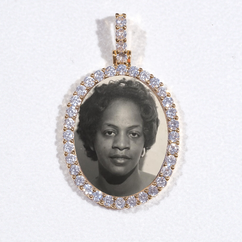 3D Oval Custom Picture Pendant