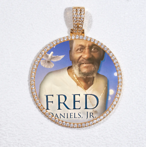 MEDIUM 3D CIRCLE CUSTOM PICTURE PENDANT