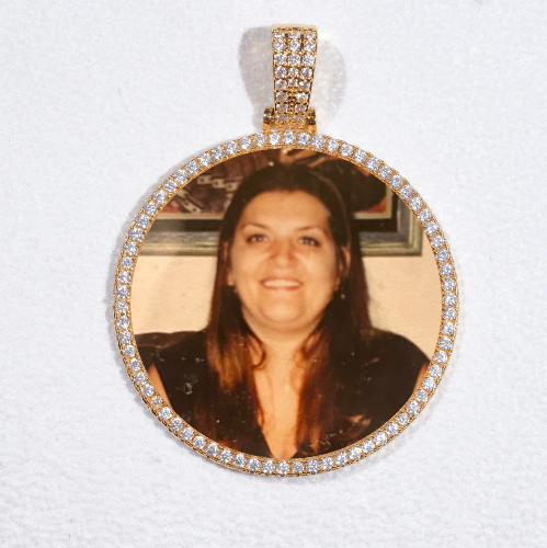 MEDIUM 3D CIRCLE CUSTOM PICTURE PENDANT