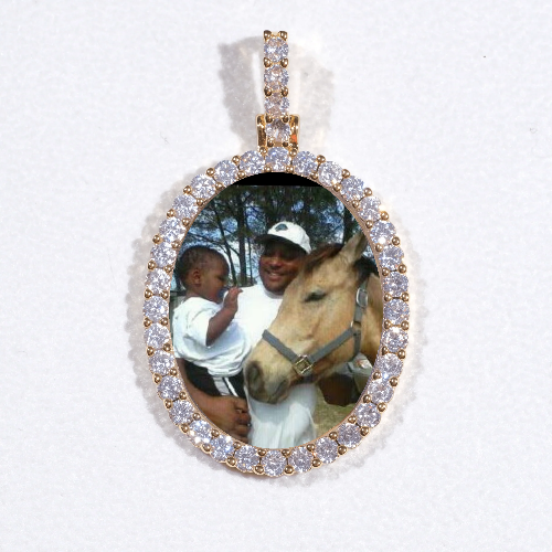 3D Oval Custom Picture Pendant