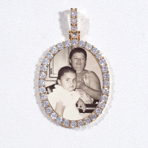 3D Oval Custom Picture Pendant