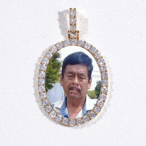 3D Oval Custom Picture Pendant
