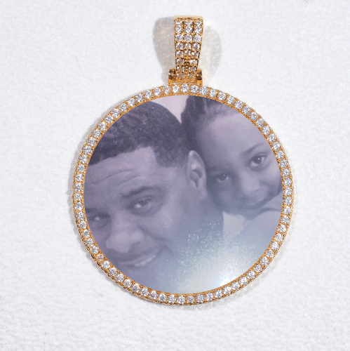 MEDIUM 3D CIRCLE CUSTOM PICTURE PENDANT