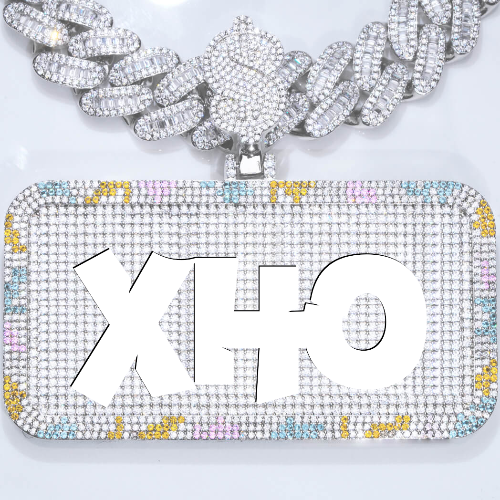 CUSTOM LETTER NECKLACE 3D COLORFUL SQUARE
