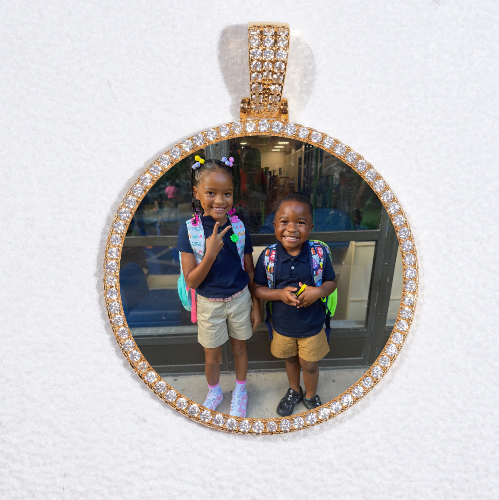 MEDIUM 3D CIRCLE CUSTOM PICTURE PENDANT
