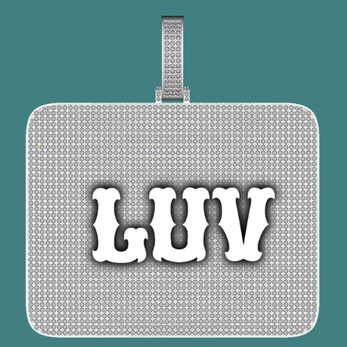 CUSTOM LETTER NECKLACE 3D BIG SQUARE