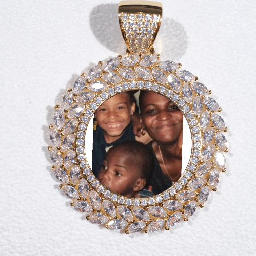 Large 3D Wheat Ear Custom Picture Pendant