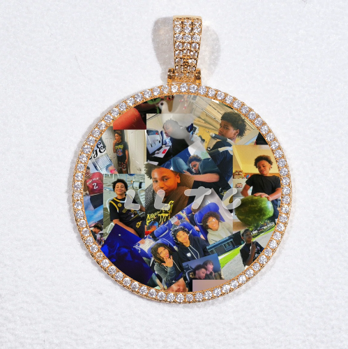 MEDIUM 3D CIRCLE CUSTOM PICTURE PENDANT
