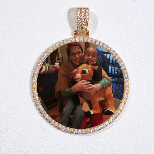 MEDIUM 3D CIRCLE CUSTOM PICTURE PENDANT