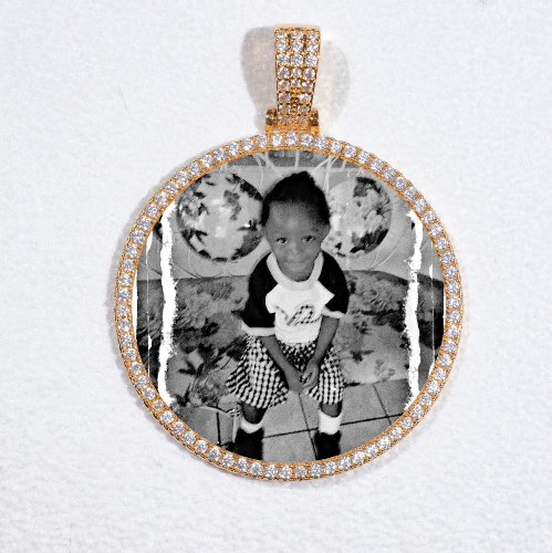 MEDIUM 3D CIRCLE CUSTOM PICTURE PENDANT