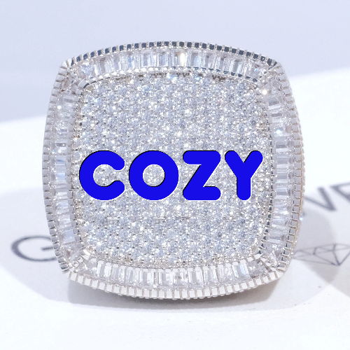 CUSTOM LETTER 3D ICED RING