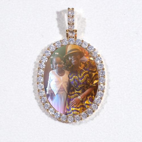 3D Oval Custom Picture Pendant