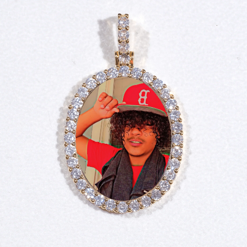 3D Oval Custom Picture Pendant