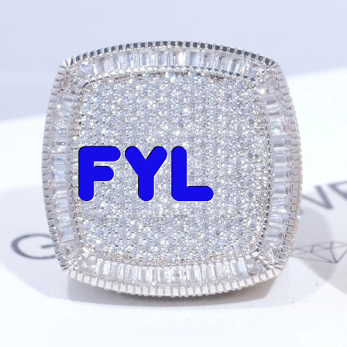 CUSTOM LETTER 3D ICED RING