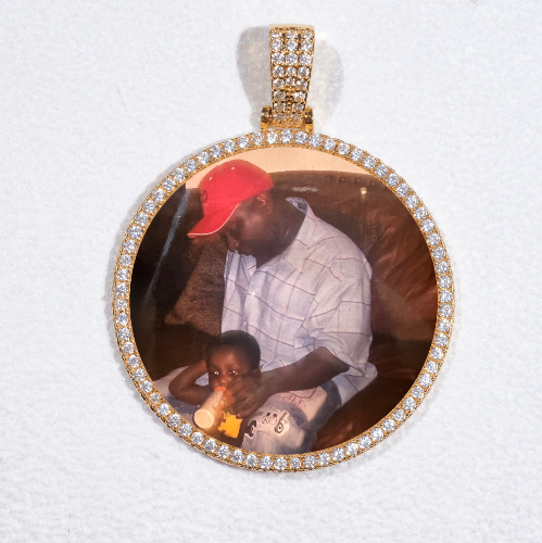 MEDIUM 3D CIRCLE CUSTOM PICTURE PENDANT