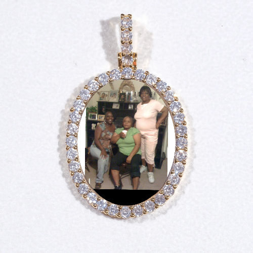 3D Oval Custom Picture Pendant