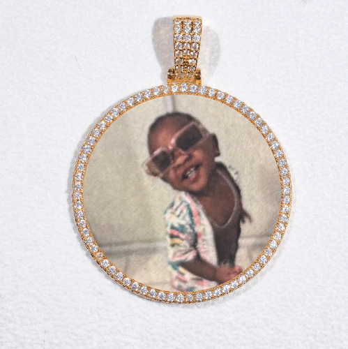 MEDIUM 3D CIRCLE CUSTOM PICTURE PENDANT