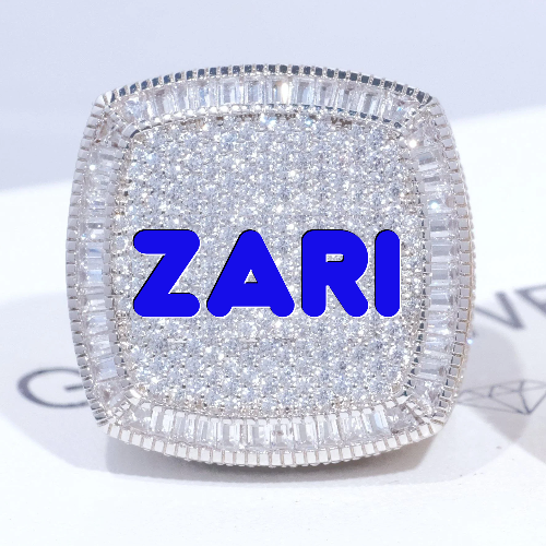 CUSTOM LETTER 3D ICED RING
