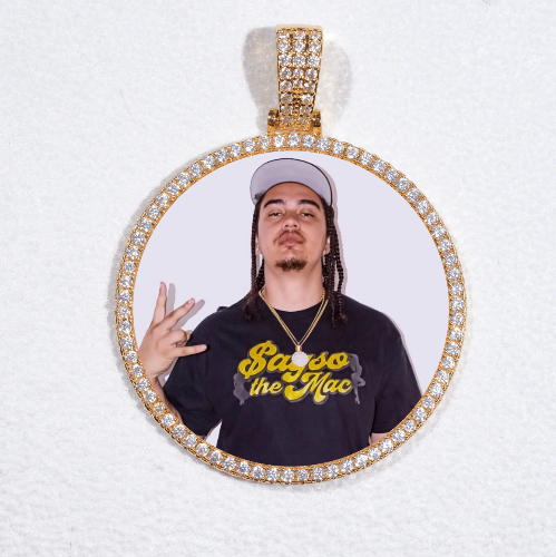 MEDIUM 3D CIRCLE CUSTOM PICTURE PENDANT