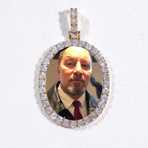 3D Oval Custom Picture Pendant