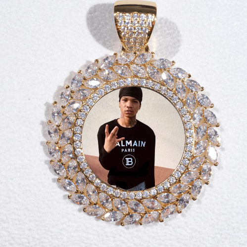Large 3D Wheat Ear Custom Picture Pendant