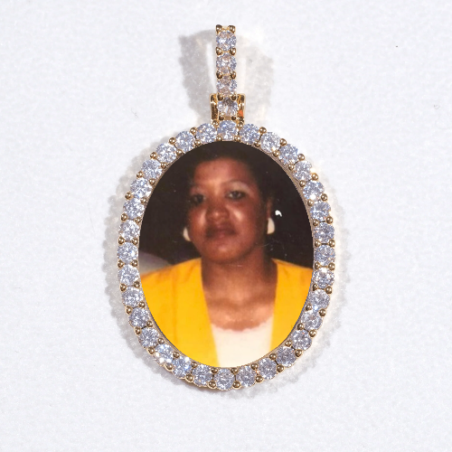 3D Oval Custom Picture Pendant