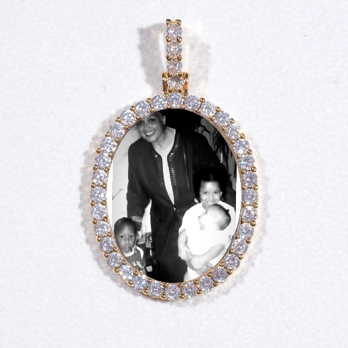 3D Oval Custom Picture Pendant