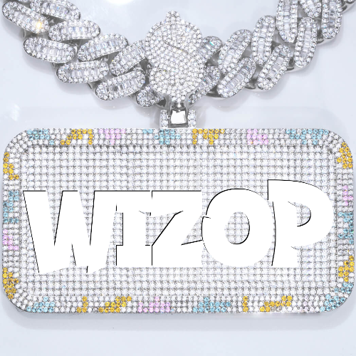 CUSTOM LETTER NECKLACE 3D COLORFUL SQUARE