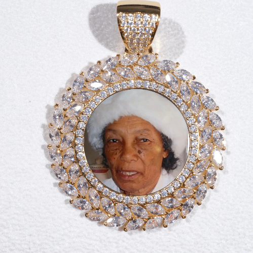 Large 3D Wheat Ear Custom Picture Pendant