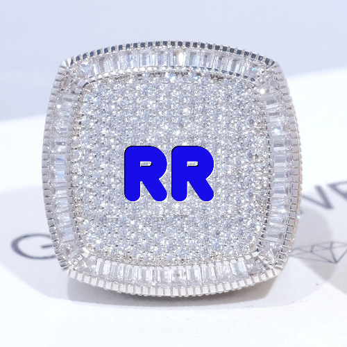 CUSTOM LETTER 3D ICED RING