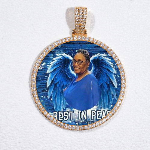 MEDIUM 3D CIRCLE CUSTOM PICTURE PENDANT