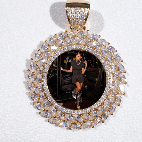 Large 3D Wheat Ear Custom Picture Pendant