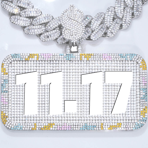 CUSTOM LETTER NECKLACE 3D COLORFUL SQUARE
