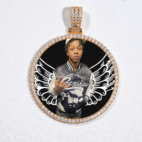 MEDIUM 3D CIRCLE CUSTOM PICTURE PENDANT