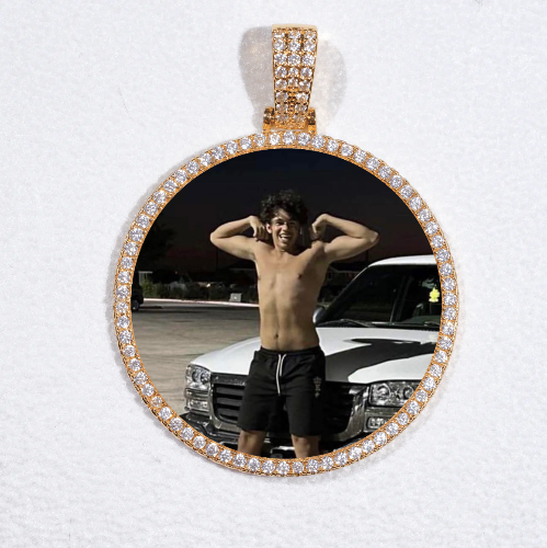MEDIUM 3D CIRCLE CUSTOM PICTURE PENDANT