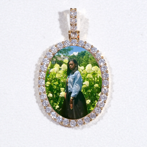 3D Oval Custom Picture Pendant