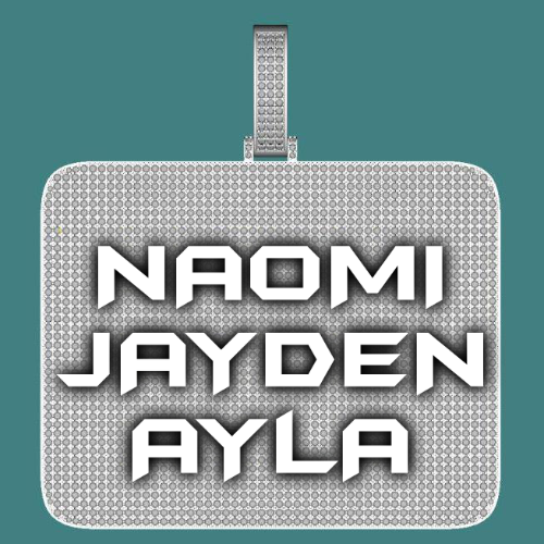 CUSTOM LETTER NECKLACE 3D BIG SQUARE