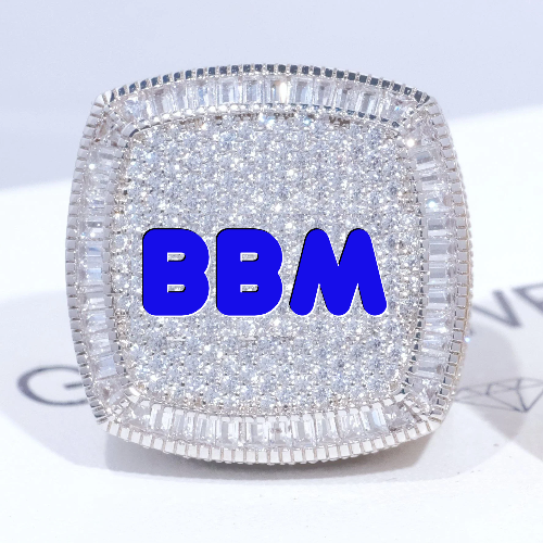 CUSTOM LETTER 3D ICED RING
