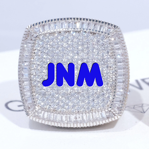 CUSTOM LETTER 3D ICED RING