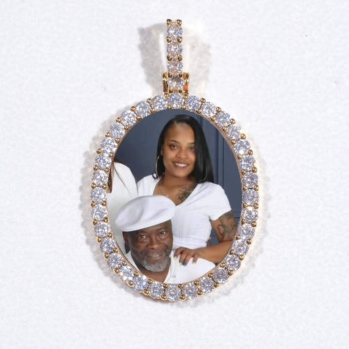 3D Oval Custom Picture Pendant