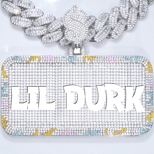 CUSTOM LETTER NECKLACE 3D COLORFUL SQUARE