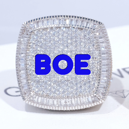 CUSTOM LETTER 3D ICED RING