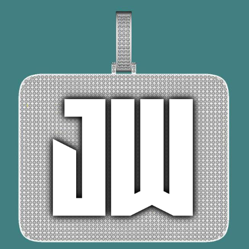 CUSTOM LETTER NECKLACE 3D BIG SQUARE
