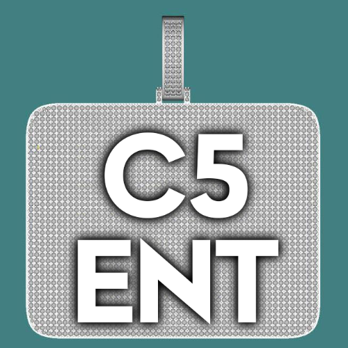 CUSTOM LETTER NECKLACE 3D BIG SQUARE