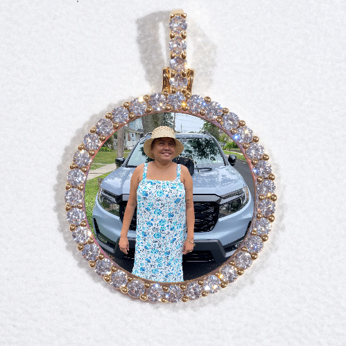 3D CIRCLE CUSTOM PICTURE PENDANT SMALL SIZE