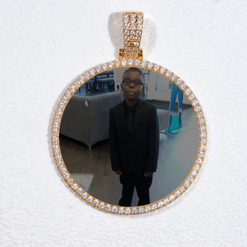MEDIUM 3D CIRCLE CUSTOM PICTURE PENDANT