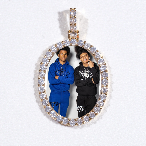 3D Oval Custom Picture Pendant