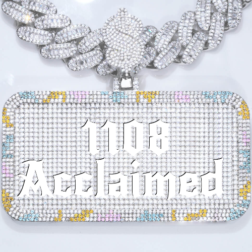 CUSTOM LETTER NECKLACE 3D COLORFUL SQUARE