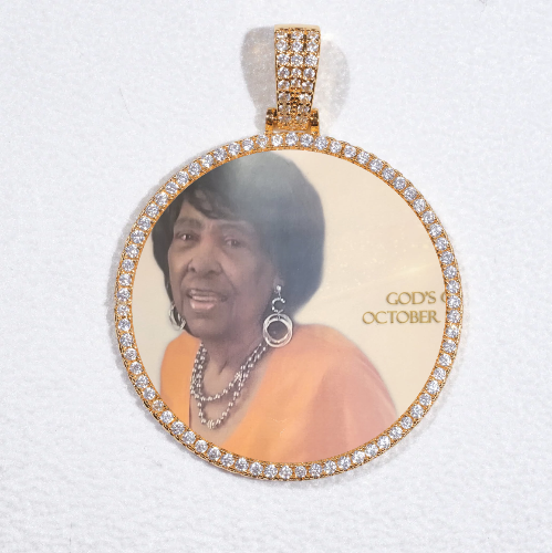 MEDIUM 3D CIRCLE CUSTOM PICTURE PENDANT