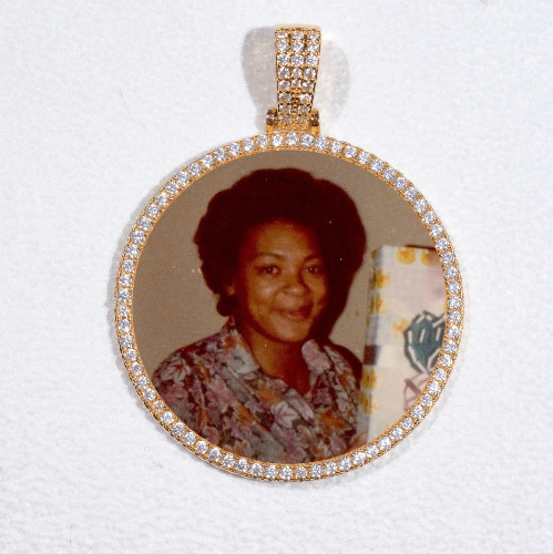 MEDIUM 3D CIRCLE CUSTOM PICTURE PENDANT